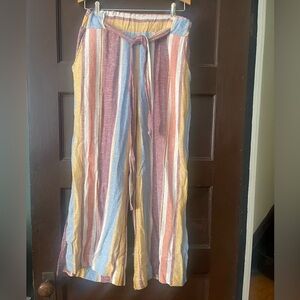 Rocks & Indigo Wide Leg Striped Pants